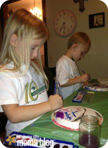 My kiddos painting the face of their clocks before learning how to tell time.