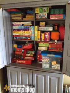 Our family game cabinet is STUFFED with puzzles and games. 