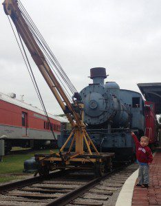 Checking out the crane car to the Oklahoma Railway Museum