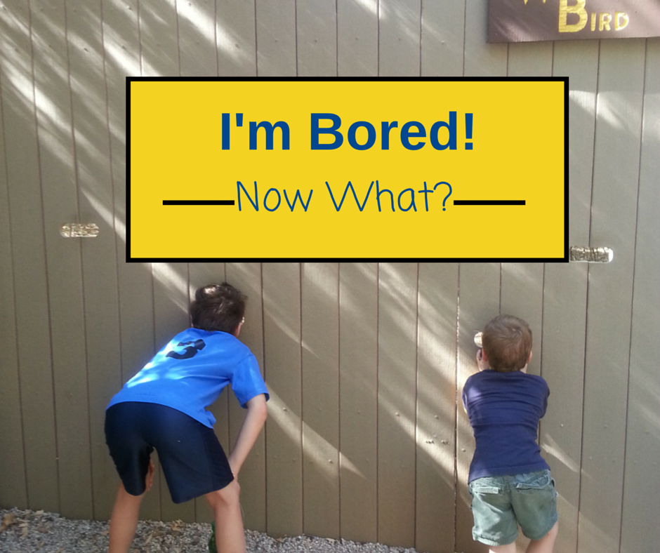 I'm Bored! Now What- Tips on how you can help kids cure their boredom