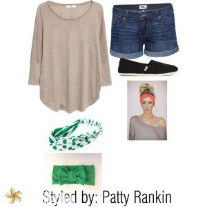 Basics with a pop of green. Festive and Casual. 