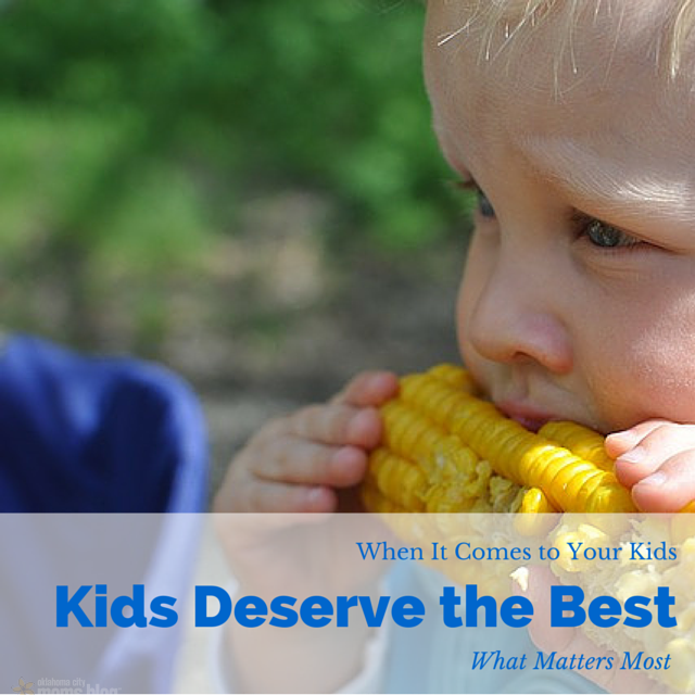 Kids Deserve the Best: What matters most when it comes to your kids? Food and a healthy diet are essential for healthy, happy, active children. With a good diet, all else will follow.