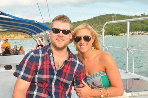 Abbey and her husband on their stress-free honeymoon!