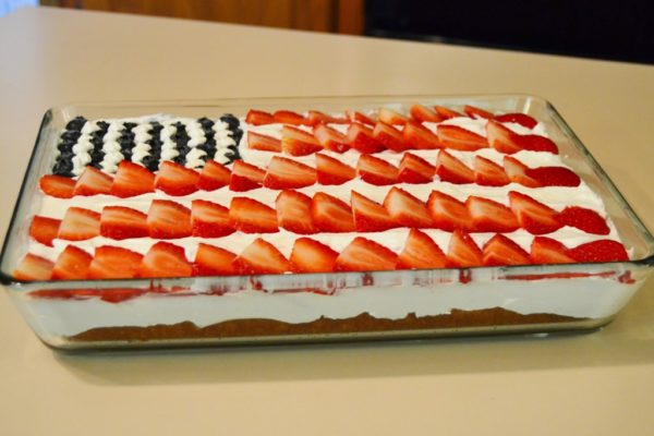 Stars and Stripes Cake recipe from OKCMomsBlog